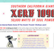 XERB radio station poster classic rock station